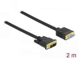 Delock Kábel DVI 12+5 csatlakozódugóval - VGA csatlakozódugóval 2 m (86753) - flylite