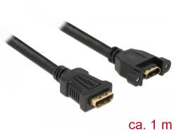 Delock Kábel, HDMI-A hüvely > HDMI-A hüvely, panelrögzítés, 4K 30 Hz 1 m (85466) (85466) - flylite