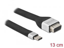 Delock FPC lapos csík kábel USB Type-C - VGA (DP Alt Mode) 13 cm (86935) (86935) - flylite