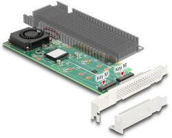 Delock PCI Express x8 Card - 2 x belső NVMe M. 2 M-kulcs, RAID-dal - alacsony profilú formatényező (90123) (90123) - flylite