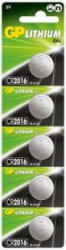 GP Batteries CR2016 lítium gombelem 5db/bliszter (B1516) (GP-BL-CR2016-7U5)