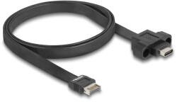 Delock USB 10 Gbps szalagkábelhez E-típusú A kulcsos 20 tűs apa csatlakozó - USB Type-C anya rögzíthető csatlakozó, kábelhossz 75 cm (85760) - flylite