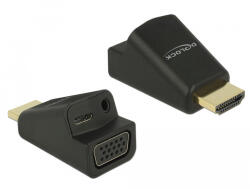 Delock Adapter HDMI-A dugó > VGA hüvely audióval (65895) (65895) - flylite