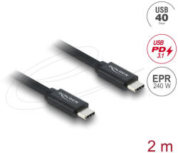 Delock Koaxiális USB 40 Gbps kábel USB PD 3.1 240 W 2 m (81707) - flylite