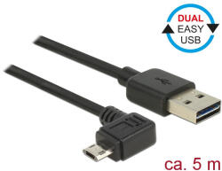 Delock Kábel, EASY-USB 2.0-s A-típusú csatlakozódugó > EASY-USB 2.0-s Micro-B típusú csatlakozódugó, (85562) - flylite