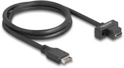 Delock USB 10 Gbps kábel E-típusú A kulcsos 20 tűs apa csatlakozó - USB Type-C anya rögzíthető csatlakozó, kábelhossz 70 cm (85776) - flylite