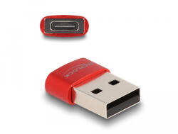 Delock USB-A apa-USB-C anya adapter piros (60050) (60050)