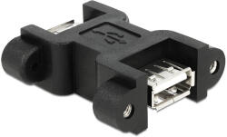 Delock Adapter USB 2.0 A-típusú anya > USB A-típusú anya rögzítő csavarokkal (65559) - flylite