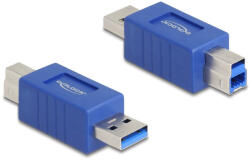 Delock USB 5 Gbps adapter A-típusú USB apa B-típusú USB apa (elforgatott elrendezés) (67213) (67213) - flylite