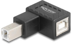 Delock USB 2.0 adapter B-típusú USB apa B-típusú USB anya 90 -ban lefelé hajlított (67204) (67204) - flylite