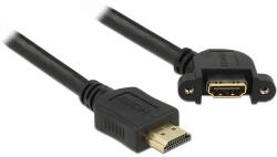 Delock kábel HDMI A apa> HDMI A anya panelrögzítés 110 -os szögben 1 m (85103)