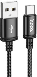 hoco. X89 adatkábel (USB - Type-C, 3A, gyorstöltő, 200cm, cipőfűző) FEKETE (X89_USB_C_B_200) (HC646475)