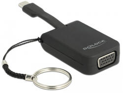 Delock USB Type-C adapter VGA-hoz (DP Alt Mode) - kulcstartón (63941) - flylite