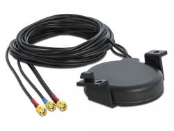 Delock LTE MIMO GNSS antenna 3 db. SMA apa RG-174, 3 m hosszú, csavarmenetes (12700) (12700)
