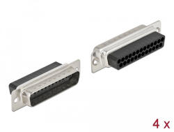 Delock D-Sub 25 tűs krimpelhető apa, fém 4 db (66710)