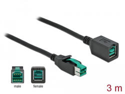 Delock PoweredUSB bővítőkábel 12 V 3 m (85982) - flylite