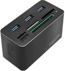 LogiLink CR0046 3 Portos USB Hub kártyaolvasóval (CR0046) - flylite