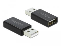 Delock USB 2.0 Adapter - A-típusú apa csatlakozó - A-típusú anya csatlakozó adat blokkoló (66529) - flylite
