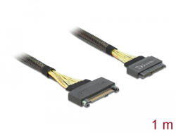 Delock U. 2 SFF-8639-s bővítőkábel csatlakozódugóval > U. 2 SFF-8639-s, csatlakozóhüvellyel, 1 m (84518) - flylite