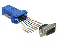 Delock Kék Sub-D 9-tűs apa RJ45 anya összekötő adapter (66167) - flylite