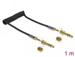 Delock Összecsavart kábelbővítmény 3, 5 mm 3 tűs Sztereo Jack apa Sztereo Jack apa csavar adapterre (85836) - flylite