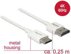 Delock Kábel Nagysebességű HDMI Ethernettel - HDMI-A-csatlakozódugó > HDMI Mini-C-csatlakozódugó, 3D (85140) - flylite