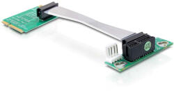 Delock emelőkártya Mini PCI Express > PCI Express x1, balos, 13 cm (41370) (41370)