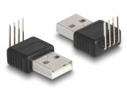 Delock Adapter A-típusú USB 2.0 apa 4 tű 90 szögben hajlítva (66951) (66951) - flylite
