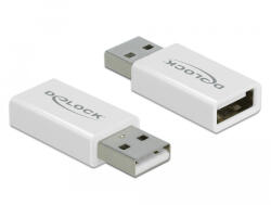 Delock USB 2.0 Adapter - A-típusú apa csatlakozó - A-típusú anya csatlakozó adat blokkoló (66530) (66530) - flylite