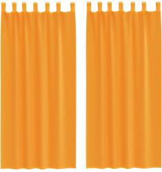 vidaXL 2 db narancssárga fátyolfüggönyök hurokkal 140x225 cm 0.25 kg 4102283 (4102283)