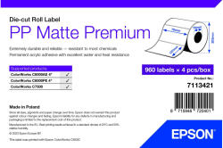 Epson (7113421) 7113421 Fehér Öntapadós nyomtató címke (7113421)
