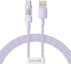Baseus Cablu alimentare si date Baseus Gem, Fast Charging Data Cable pentru smartphone, USB la USB Type-C, 100W, 2m (Mov)