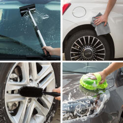 MNC Autóápolási csomag - mikroszálas kendő, szivacs, felnitiszító és vízlehúzó (55688)