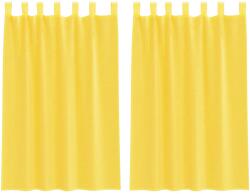 vidaXL 2 db sárga fátyolfüggönyök hurokkal 140x175 cm 0.25 kg 4102317 (4102317)