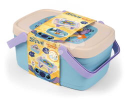 Smoby Coș de picnic și masă 2 în 1 Stitch Picnic Basket Smoby 16 accesorii cu set pentru prânz (SM312516) Bucatarie copii