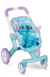Smoby Cărucior sportiv cu o jucărie de pluș Stitch PushChair & Plush Smoby cu husă textilă și roți rotative potrivit de la 18 luni (SM251225)