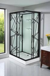 Sanotechnik Cabina de dus completa, negru, 120x90x215cm (TM3009)