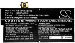 Cameron Sino Li-Polymer Akku 7.58v/4800mah, Microsoft G3hta056h Kompatibilis