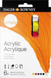 Daler-Rowney Simply Комплект акрилни бои 6 x 12 ml (126500006)