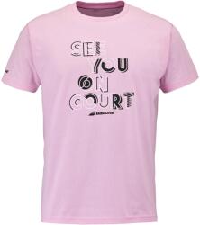 Babolat Tricou pentru bărbați Exercise Message Tee Lilac Sachet M