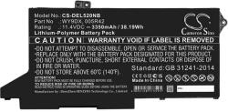 Cameron Sino Li-Polymer Akkumulátor 11.4v/3350mah, Dell 005r42 Kompatibilis, Fekete
