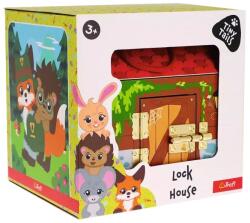Trefl Trefl: Căsuță educativă din lemn cu animale, încuietori și figurine (61997)