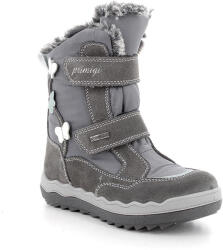 PRIMIGI Cizme iarna fete imblanite, gri cu fluturasi, Gore-tex, velcro 28/35 gri/argintiu (14248F)