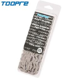 Toopre Z80 kerékpár lánc, 6s-7s-8s, 116 szem, patentszemmel, ezüst