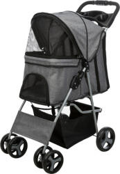 TRIXIE Buggy carucior pentru câini (47 x 100 x 80 cm | Înălţime: 100 cm | Greutate: 4.9 kg | Greutate suportata: 15 kg | Gri) (28959)
