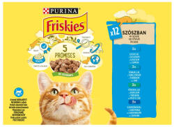 Friskies Szószban Lazac-Tonhal-Szardínia-Tőkehal nedves macskaeledel - 12x85g