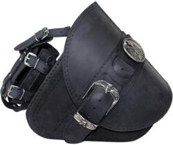 RSA Geantă de motocicletă din piele RSA S594 HD Softtail neagră (SKWS594)