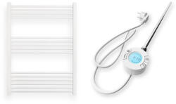  Törölközőszárító radiátor elektromos fűtőpatronnal 75 x 100 cm - Nero Italia S-400W (fehér)