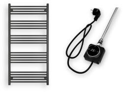  Törölközőszárító radiátor elektromos fűtőpatronnal 75 x 150 cm - Nero Italia AF14-600W (fekete)