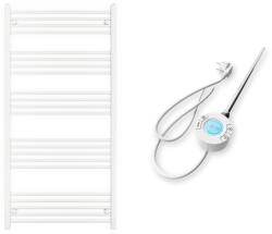  Törölközőszárító radiátor elektromos fűtőpatronnal 75 x 150 cm - Nero Italia S-600W (fehér)